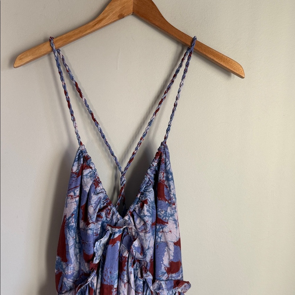 Anthropologie Sleeveless V-Neck A-Line Midi Dress Medium - Picture 7 of 11